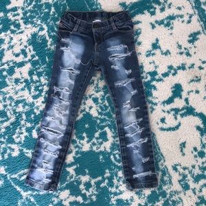 *SOLD* Custom bleached /distressed skinny jegging